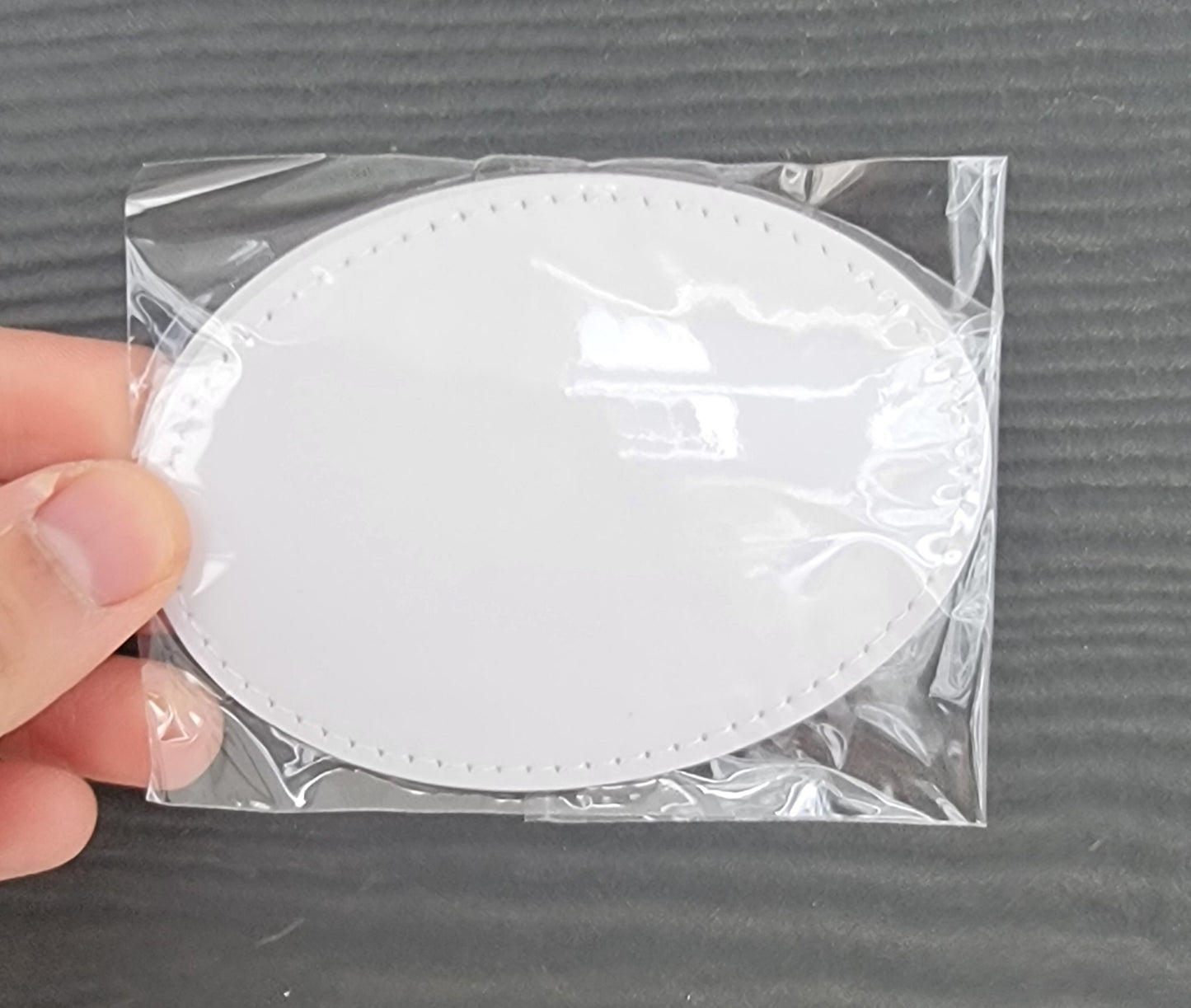 White a Leather patch for sublimation