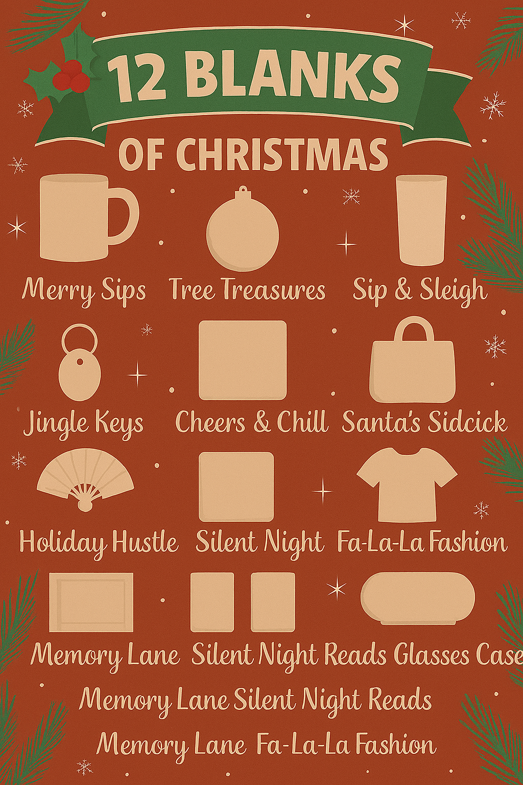 12 BLANKS OF CHRISTMAS $60 WORTH FOR JUST $40