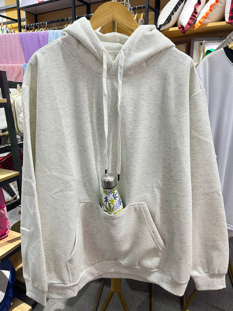 Adult Heathered Light Grey or Grey Tail Gate Hoodies for Sublimation/UVDTF/HTV Front View - Sublimation Blank Canada | WestCoastCraft