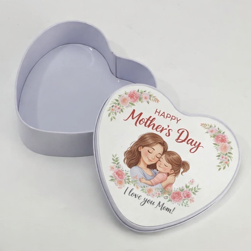Metal Sublimation Tin Case – Heart Shape | Custom Sublimation Blank Gift Box