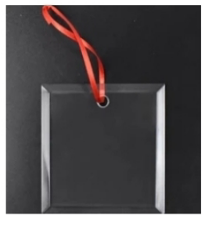 Clear Tempered glass Square ornaments for sublimation