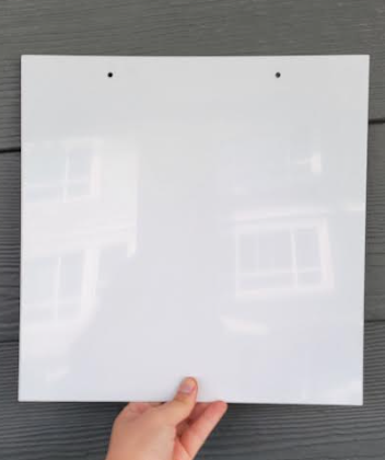 Aluminum square sublimation door sign with holes Front View - Sublimation Blank Canada | WestCoastCraft