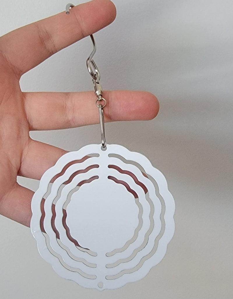 3 Inch Aluminum Double Sublimation Wind Spinner Front View - Sublimation Blank Canada | WestCoastCraft