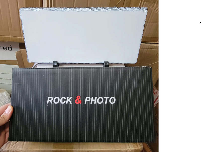 Rectangle Rock Slate Sublimation Photo Frame Blank - Natural Stone Heat Press Picture Display Canada