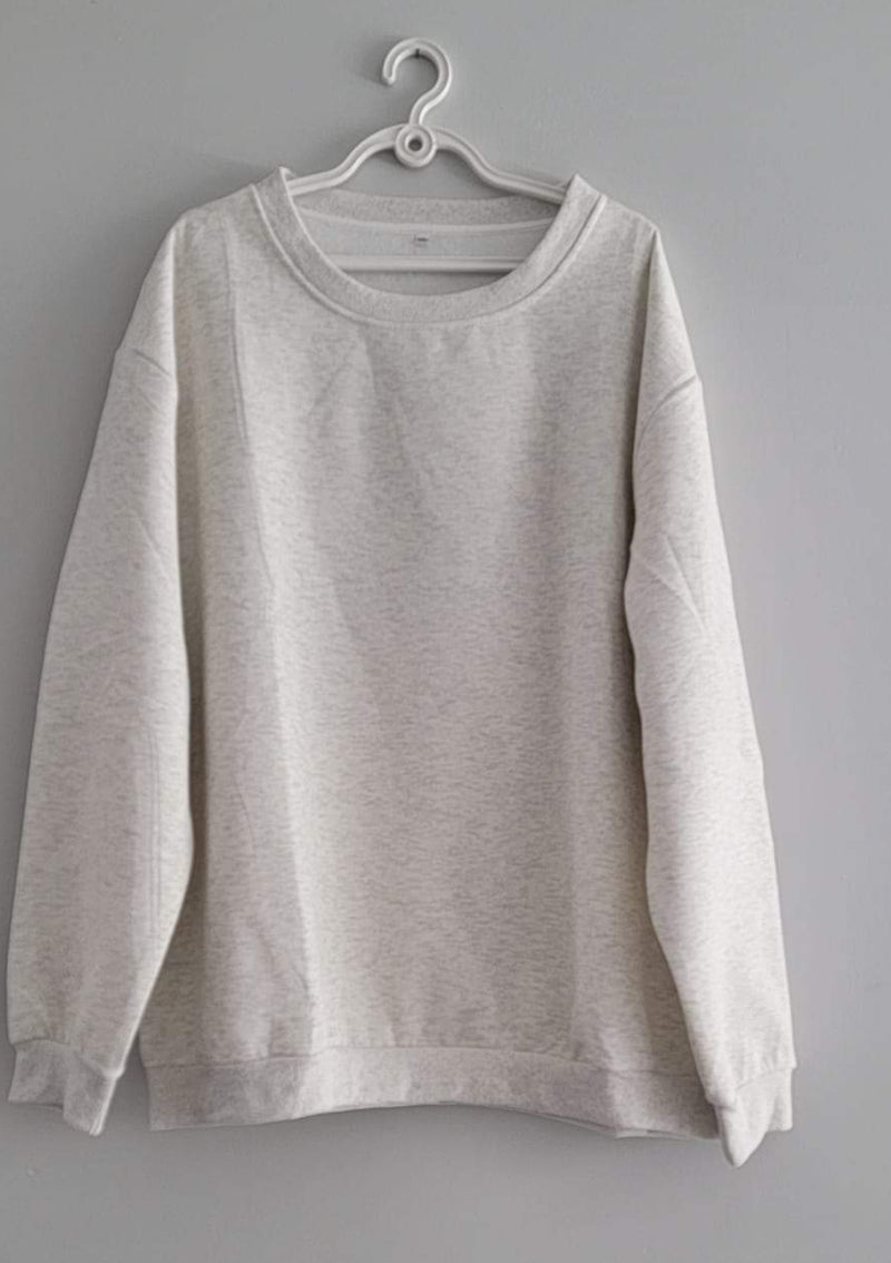 Adult Heathered Light Grey or Grey Crewneck for Sublimation/UVDTF/HTVi