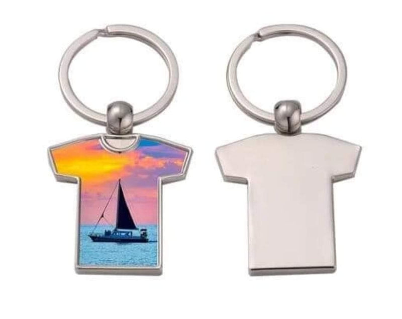 T-shirt/ Jersey Metal Keychains front view - Sublimation Blank Canada | WestCoastCraft