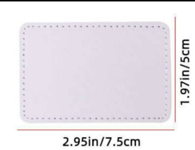 White a Leather patch for sublimation front view - Sublimation Blank Canada | WestCoastCraft