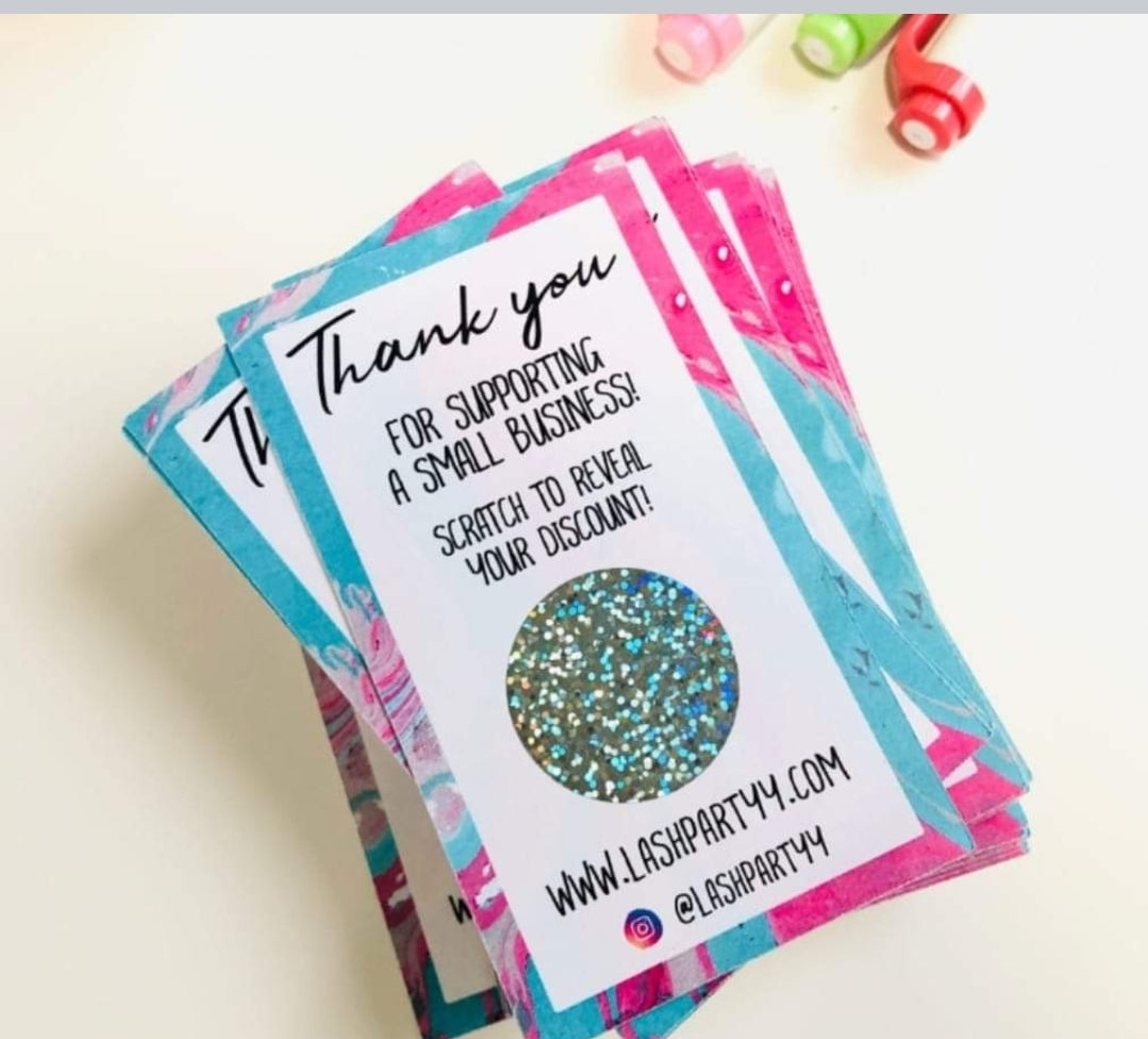 Sublimation Scratch Card with Scratch-Off Sticker