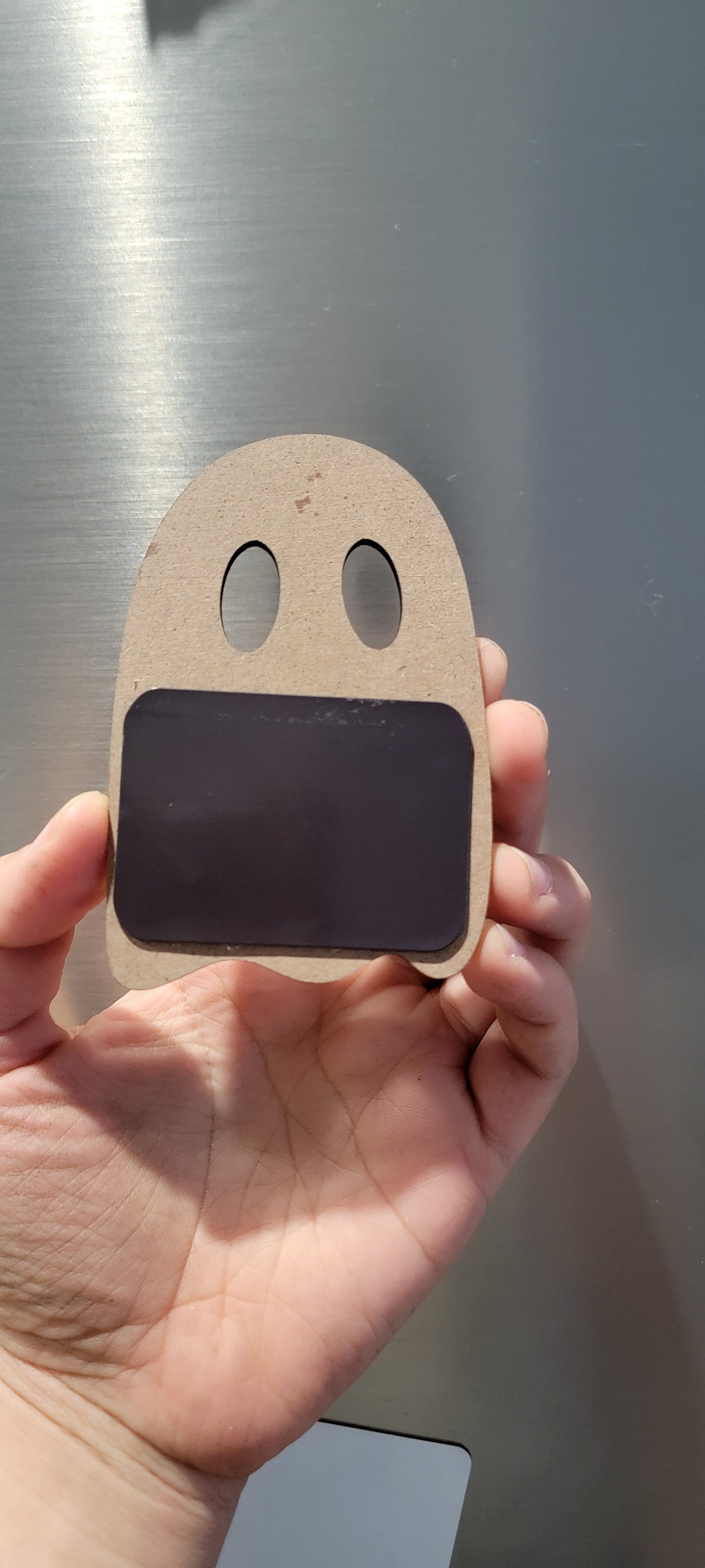 Mdf ghost magnet (eyes are cut out)