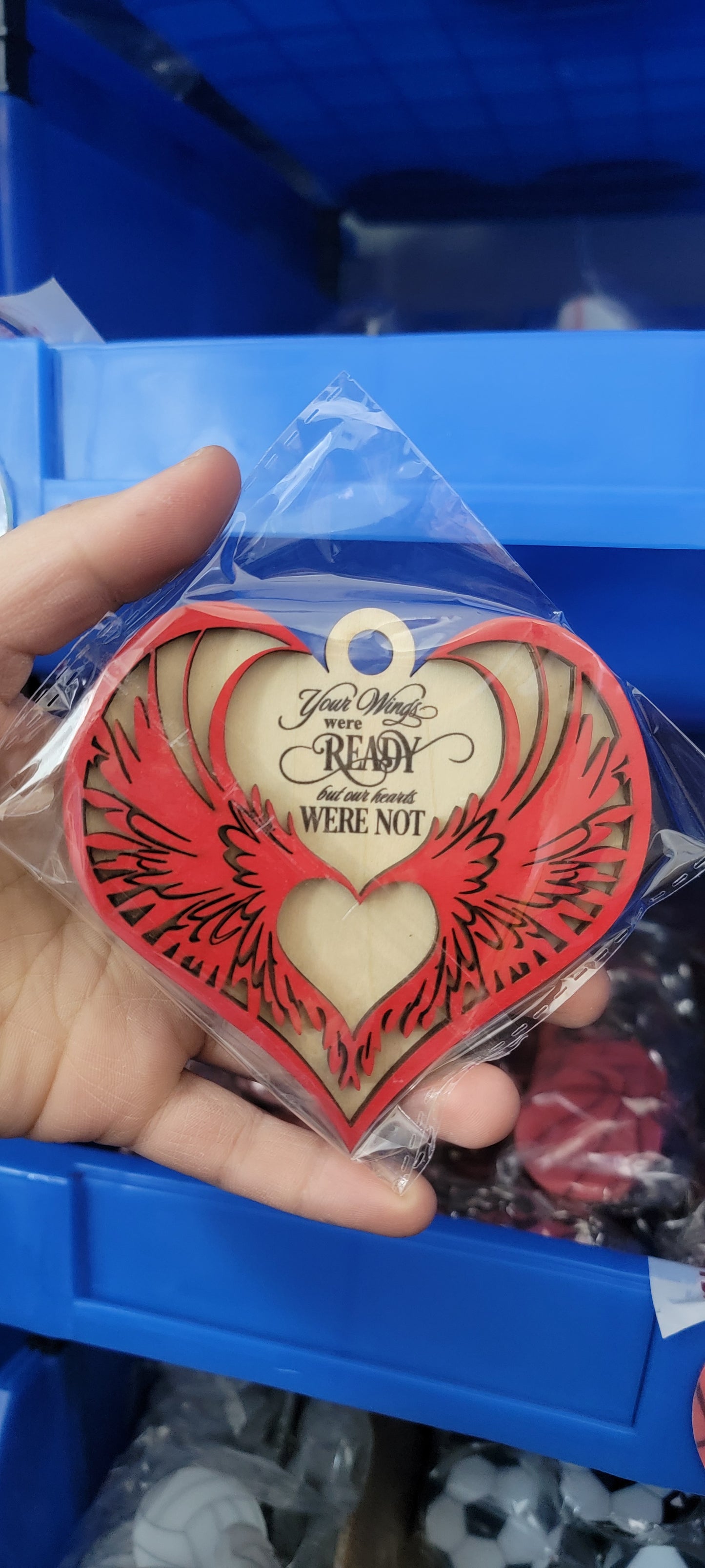 Angel wing engraved ornaments