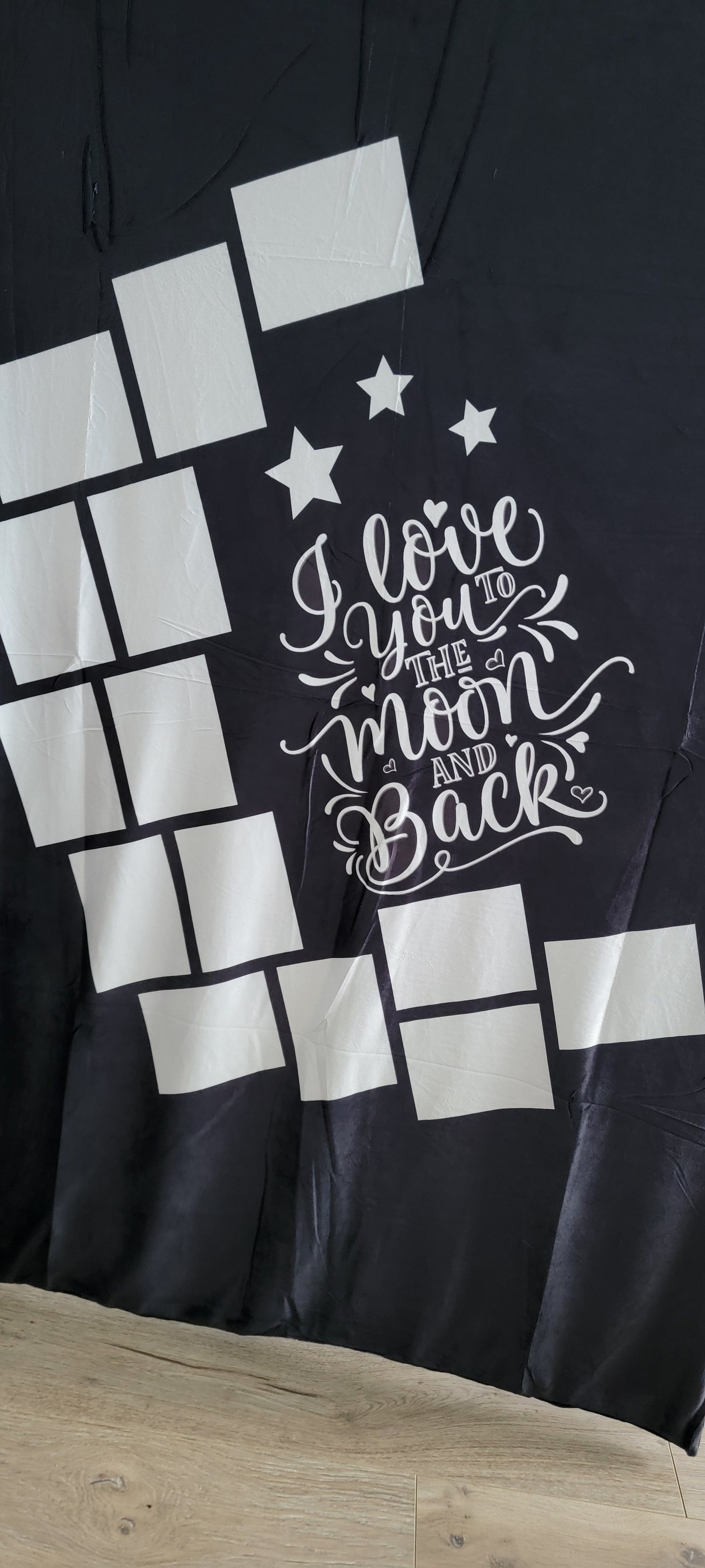 40 x 60 in I love you to the moon and back velvet Panel blanket