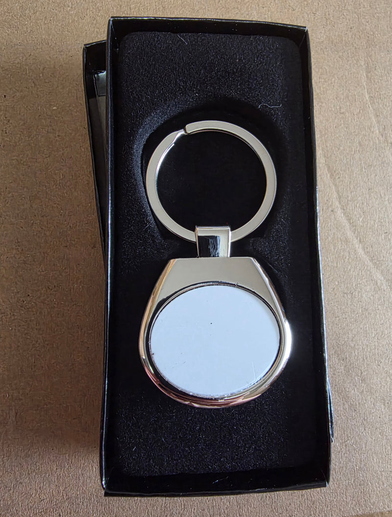 Metal Oblong Sublimation Keychain with Aluminum Insert | Custom Keychain Canada