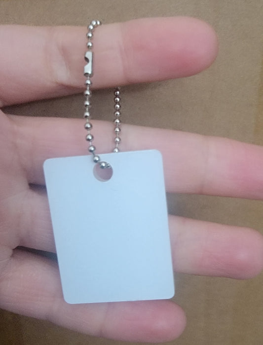 1.5 x 1.2 in rectangle acrylic keychain for sublimation