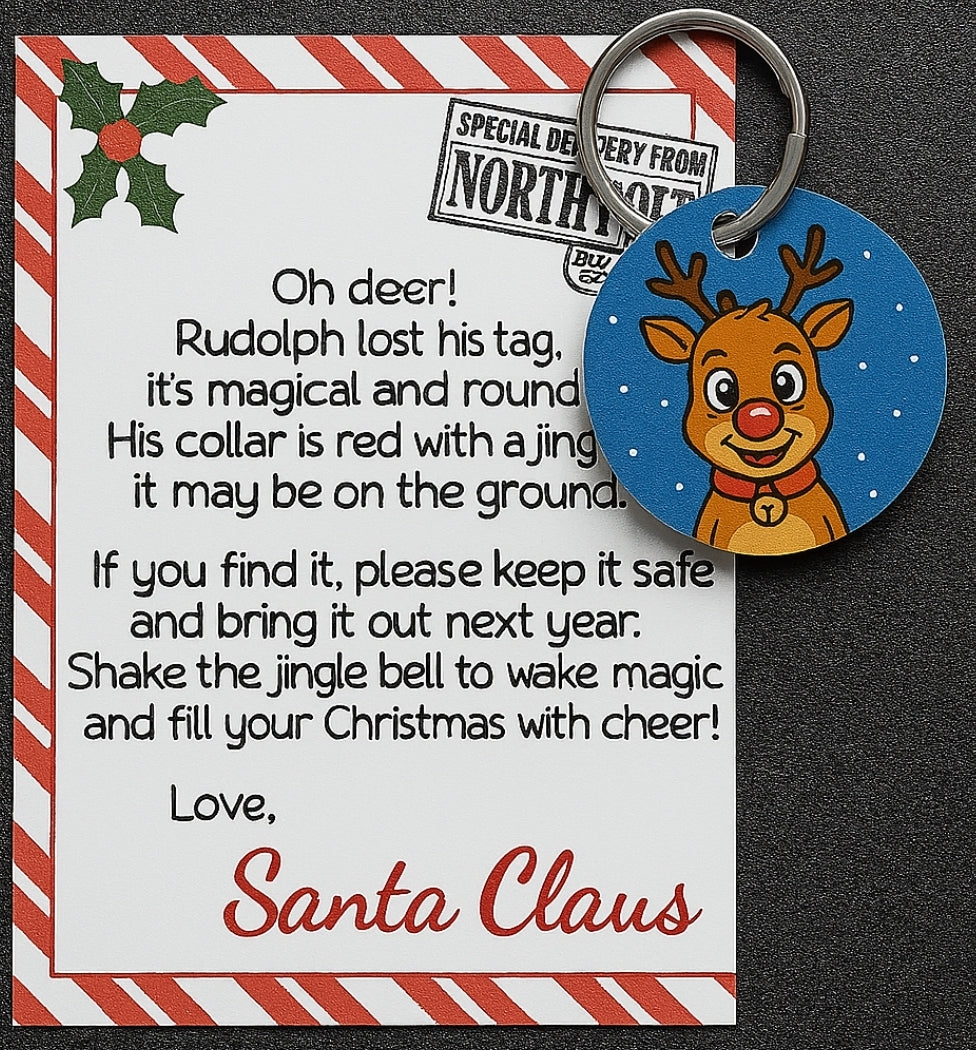 Sublimation Reindeer Lost Tag – Rudolph’s Lost Tag!