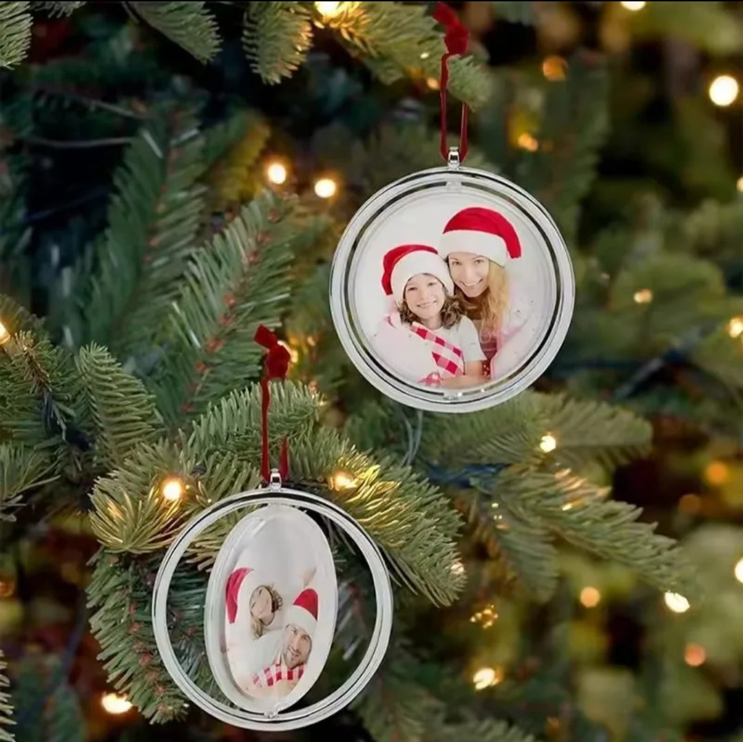 Sublimation Swivel Round Ornament - Double-Sided