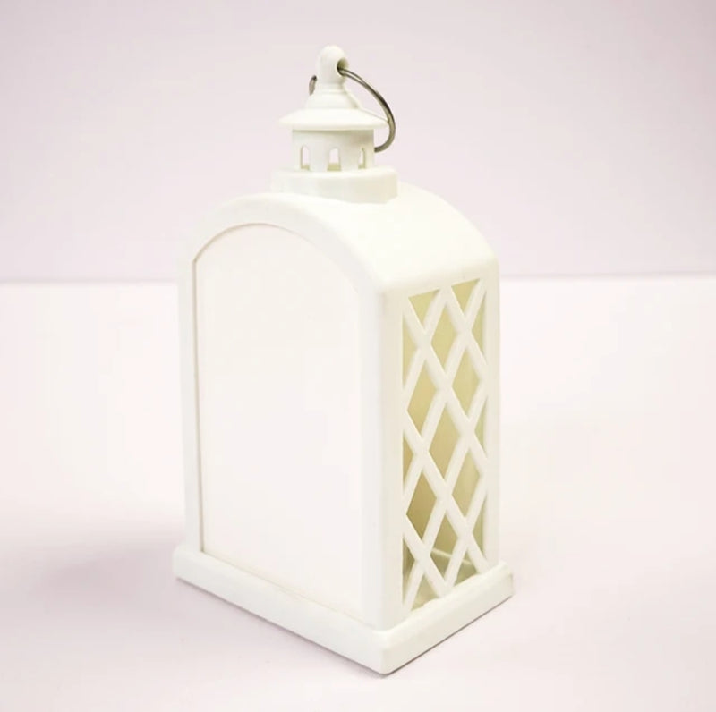 Sublimation LED Lantern Blank with Geometric Lattice Design - White Acrylic Custom Photo Night Light Lamp - Premium Heat Press Printable Decorative Lantern - Personalized Home Decor Gift Canada