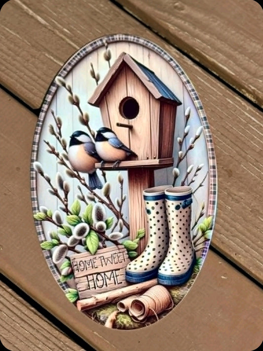 Sublimation Oval aluminum signs  blank for wreath or door signs