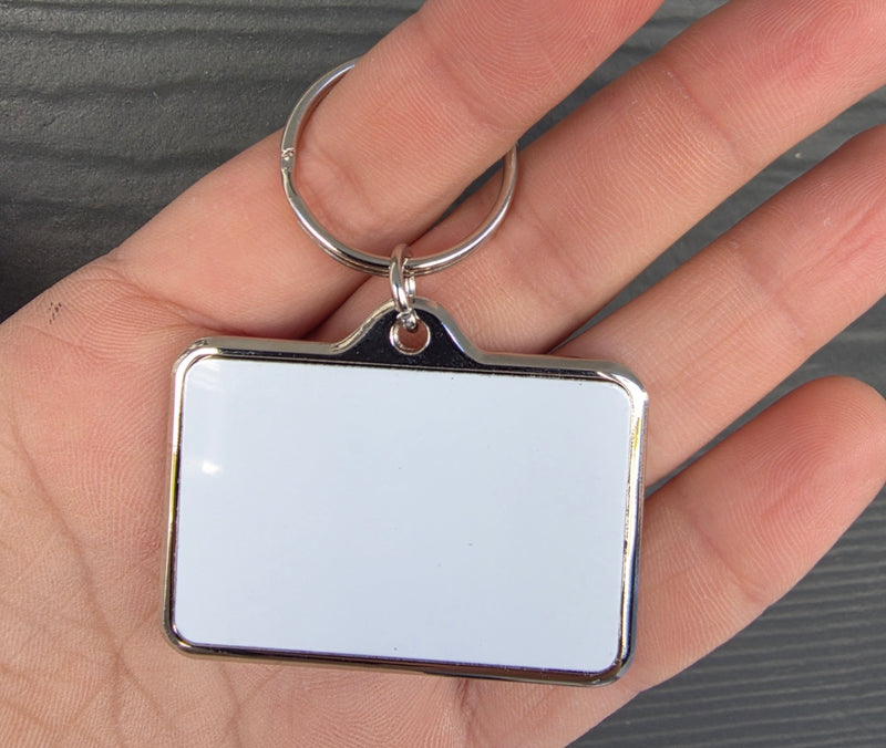Aluminum rectangular dog tag double sided sublimation