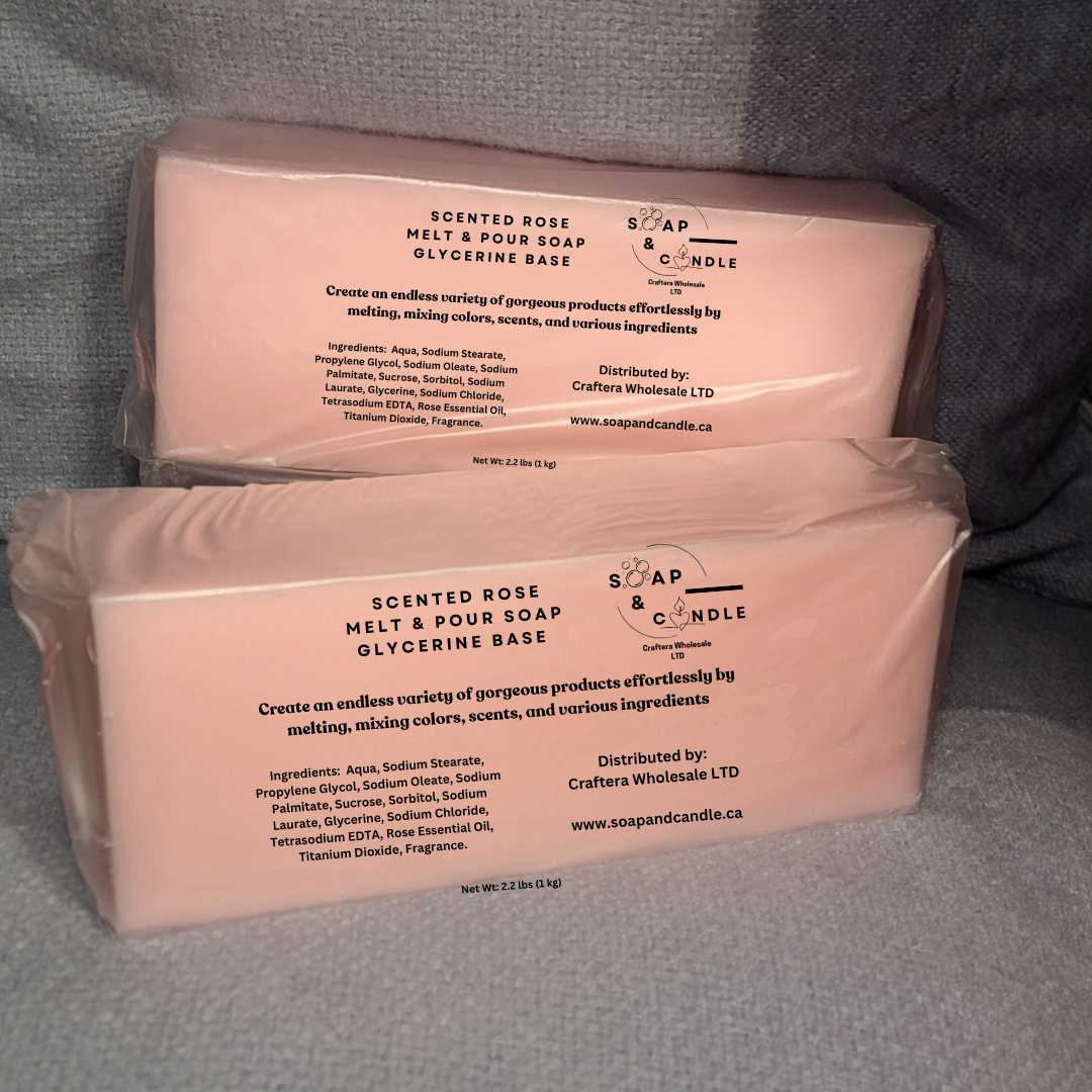 2 lb Scented Rose Melt and Pour Glycerine Soap Base