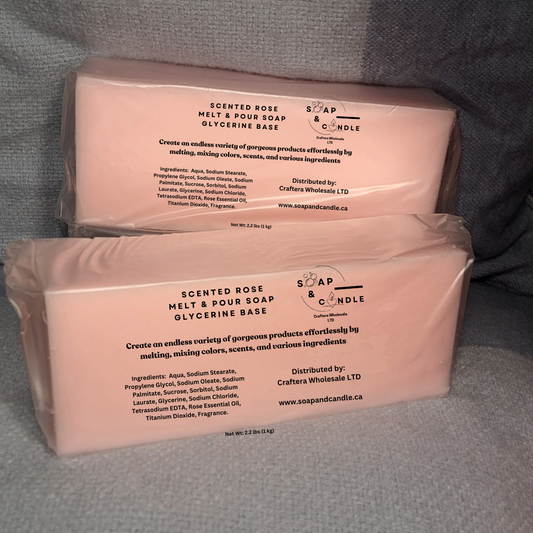 2 lb Scented Rose Melt and Pour Glycerine Soap Base