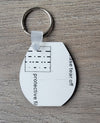 MDF Wine Cup Key tag back view - Sublimation Blank Canada | WestCoastCraft