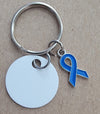Blue ribbon charm with 1 in disc sublimation