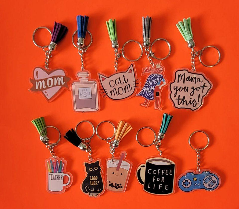Pre-Printed Mama Keychains front view - Sublimation Blank Canada | WestCoastCraft