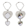 NEW! Angel wing Tear drop with Heart Disc sublimation car hanger back view - Sublimation Blank Canada | WestCoastCraft