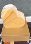 Sublimation Wooden Heart Candle Tea Light Holder alternate angle - Sublimation Blank Canada | WestCoastCraft