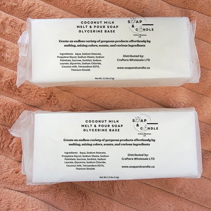 2 lb Coconut Milk Melt and Pour Glycerine Soap Base
