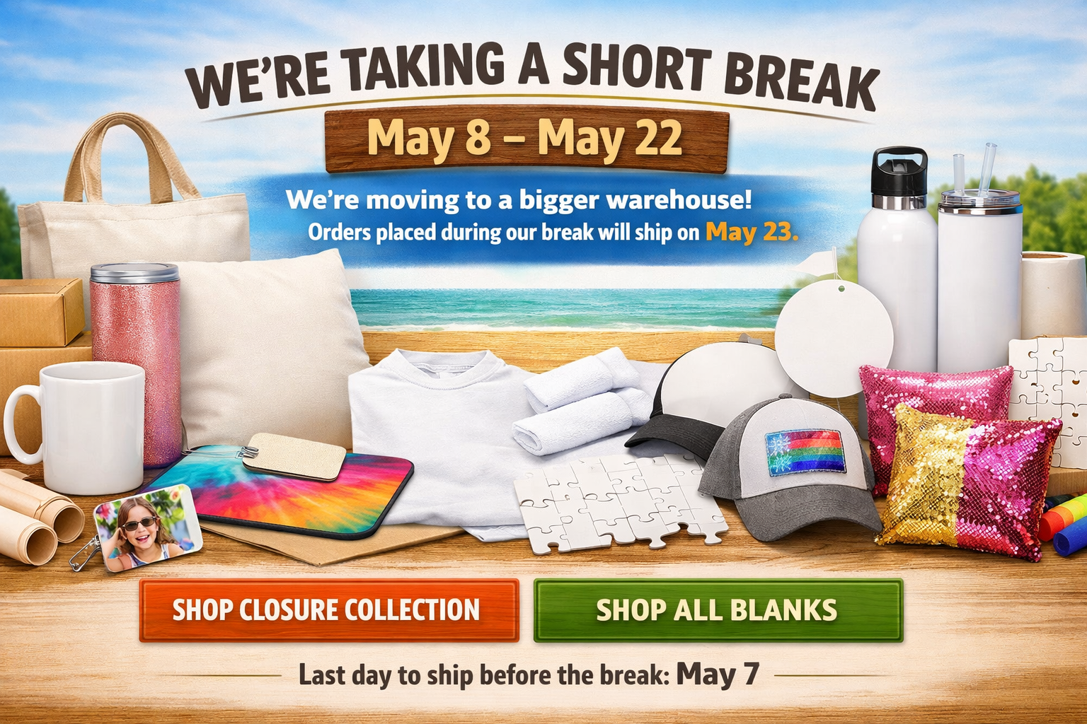 WestCoastCraft sublimation blanks and craft supplies Canada