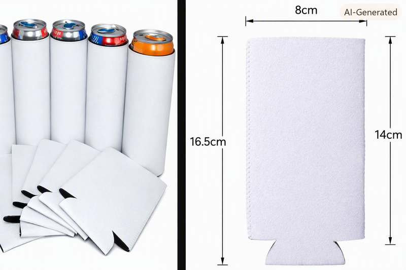 White Sublimation foam Skinny can coozie (Pre-order ETA Aug 10 to 15th)