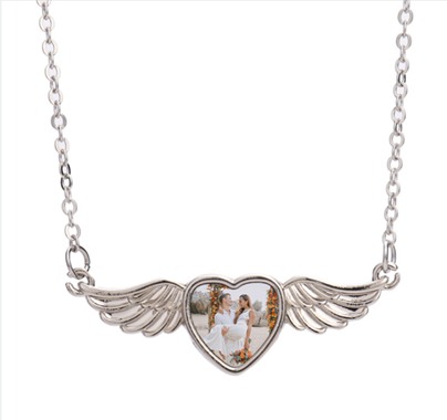 Sublimation Angel Heart Wing Necklace - Sublimation Blank Canada | WestCoastCraft