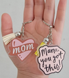 Pre-Printed Mama Keychains alternate angle - Sublimation Blank Canada | WestCoastCraft