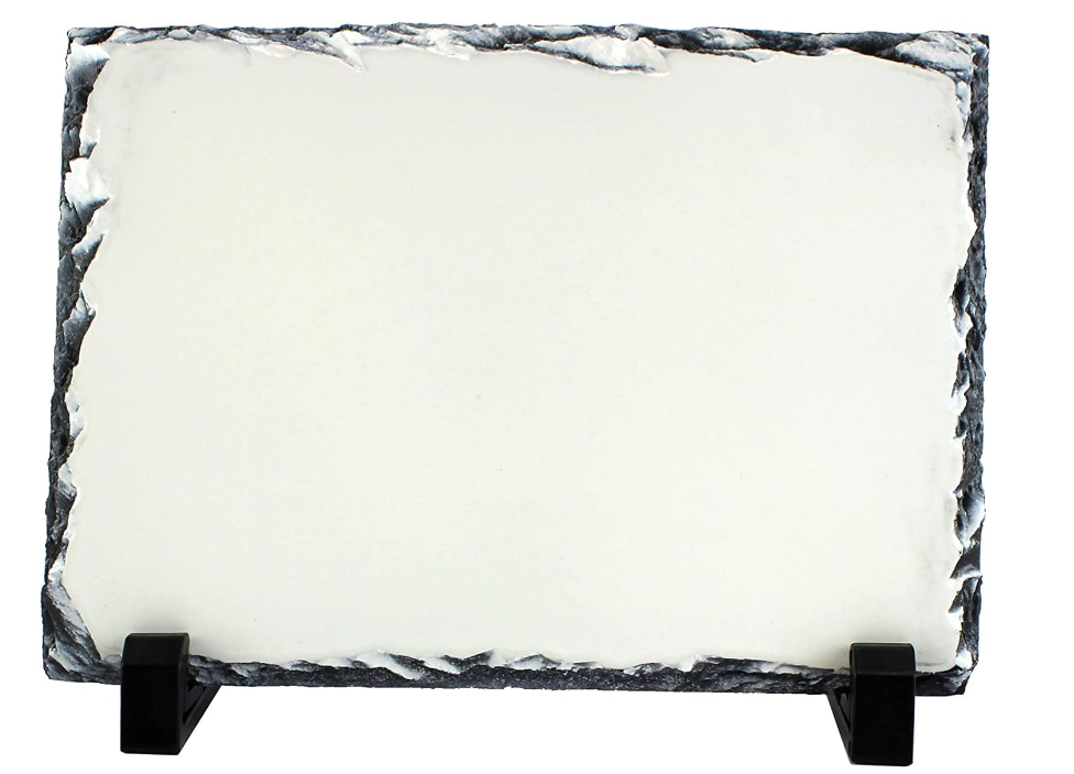 Sublimation Rock Slate Photo Frames – Rectangle and Heart Shapes
