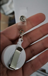 Sublimation Badge reels back view - Sublimation Blank Canada | WestCoastCraft
