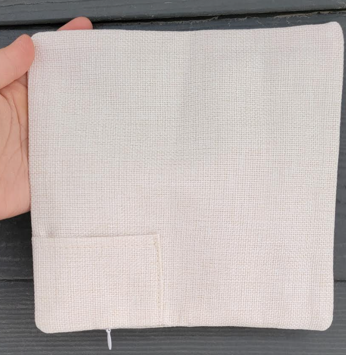 Light neutral Tooth Fairy pillow cover blank with small front pocket