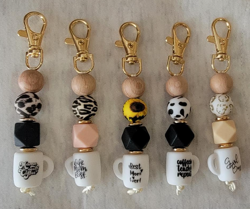 Coffee Silicone Keychains Front View - Sublimation Blank Canada | WestCoastCraft