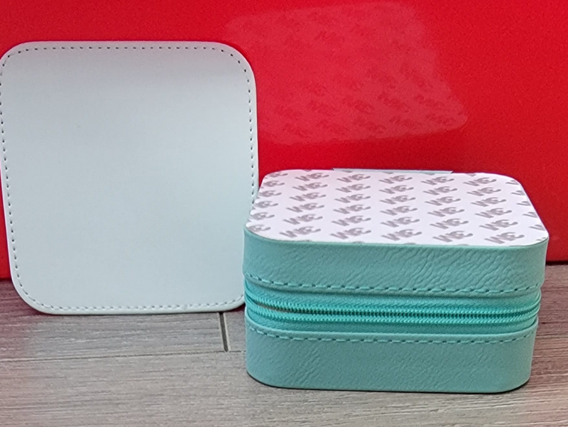 PU Leather Sublimation Jewelry Box Blank | Custom Keepsake Box Canada front view - Sublimation Blank Canada | WestCoastCraft