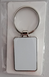 Sublimation Rectangle metal keychain with fishing hook charm - Sublimation Keychains - Image 2