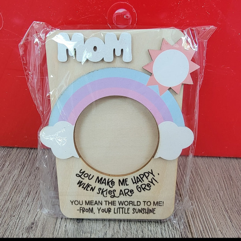 Wooden Photo Frame with sublimation card front view - Sublimation Blank Canada | WestCoastCraft