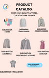 Craftera Product Catalog Page - Sublimation Apparel T-Shirts Hoodies Tank Tops Shop Canada