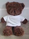 Teddy Bear with Sublimation T-Shirt – 30 cm close-up view - Sublimation Blank Canada | WestCoastCraft