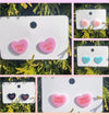 Conversation heart Stud earrings Front View - Sublimation Blank Canada | WestCoastCraft