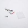 LED Acrylic Keychain Components - Rectangle Frosted Blank with Key Ring and Battery Pack - Sublimation Keychain Parts Wholesale Canada