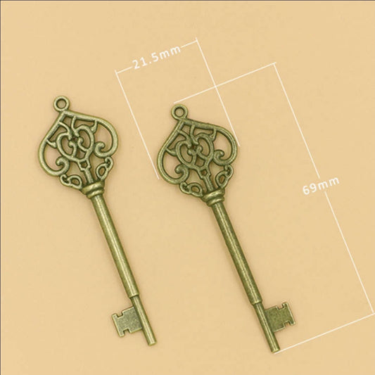 Metal key ornaments with   sublimation metal card (Party Favor, wedding gifts)