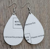 MDF  Tear drop Earrings for sublimation detail view - Sublimation Blank Canada | WestCoastCraft