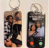 Personalized phone-like acrylic keychain examples showing custom photo prints - sublimation blank keychain with personalized designs - heat press custom gift accessory Canada wholesale