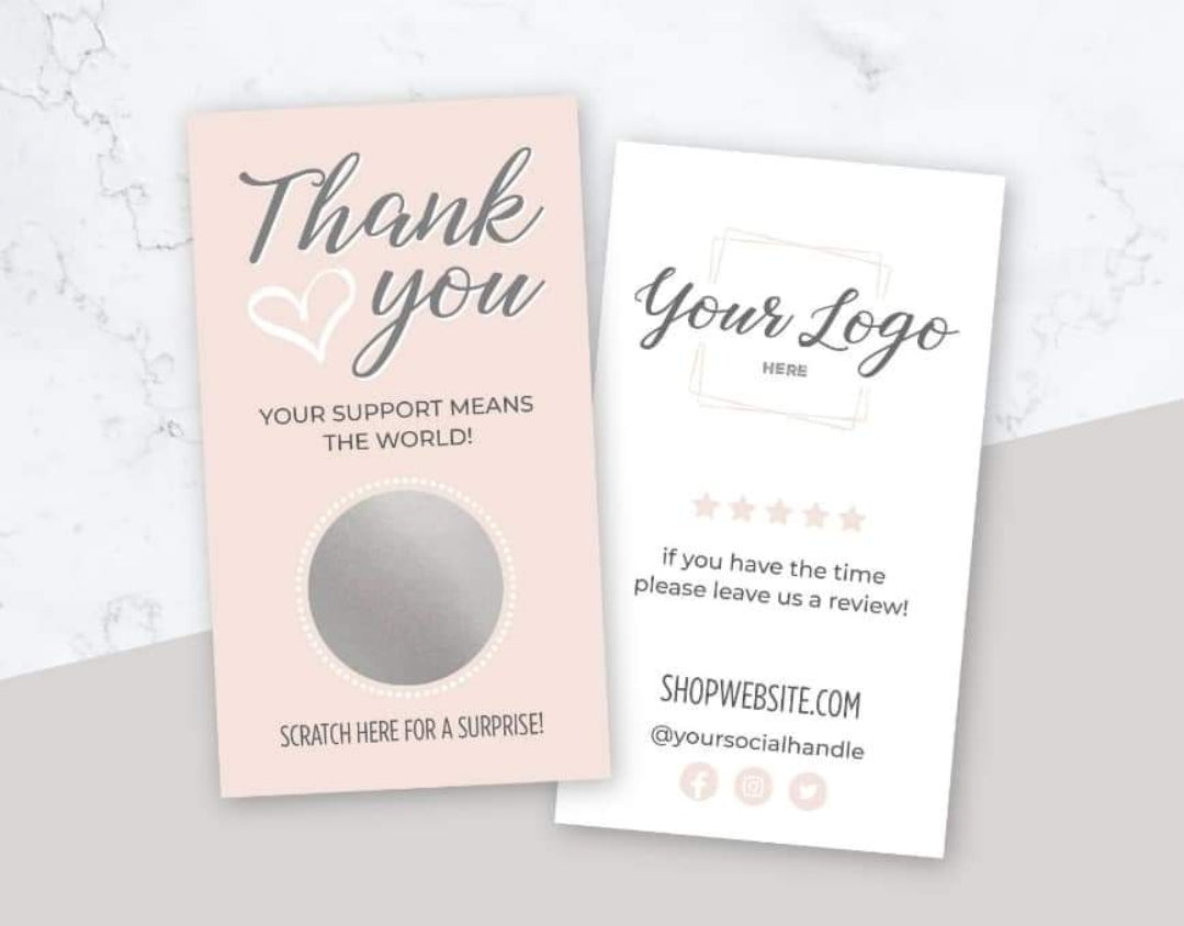 Sublimation Scratch Card with Scratch-Off Sticker