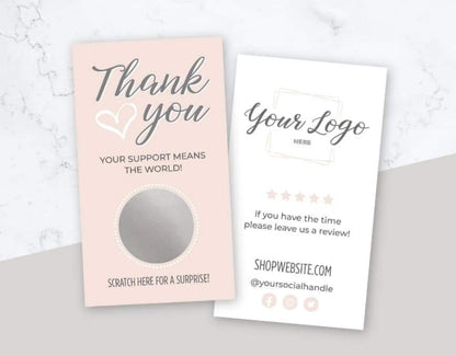 Sublimation Scratch Card with Scratch-Off Sticker